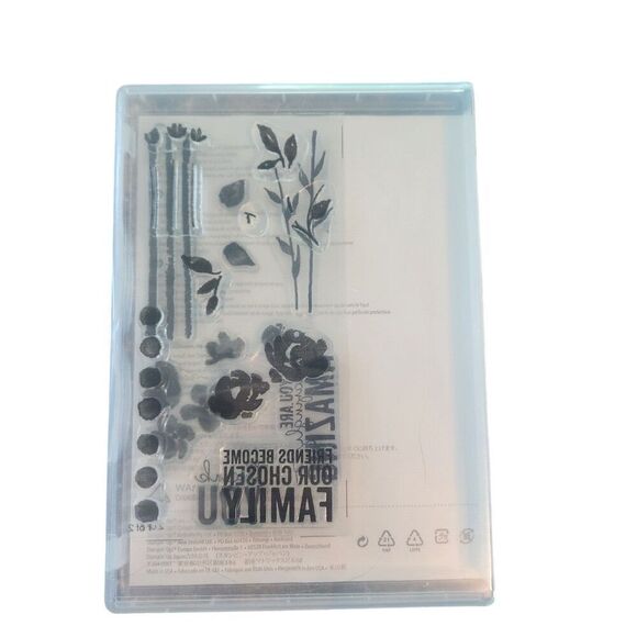 Stampin' Up! PAINTED PETALS Stamp Set of 13 137146 Family Friends Thanks Flowers - Picture 4 of 5